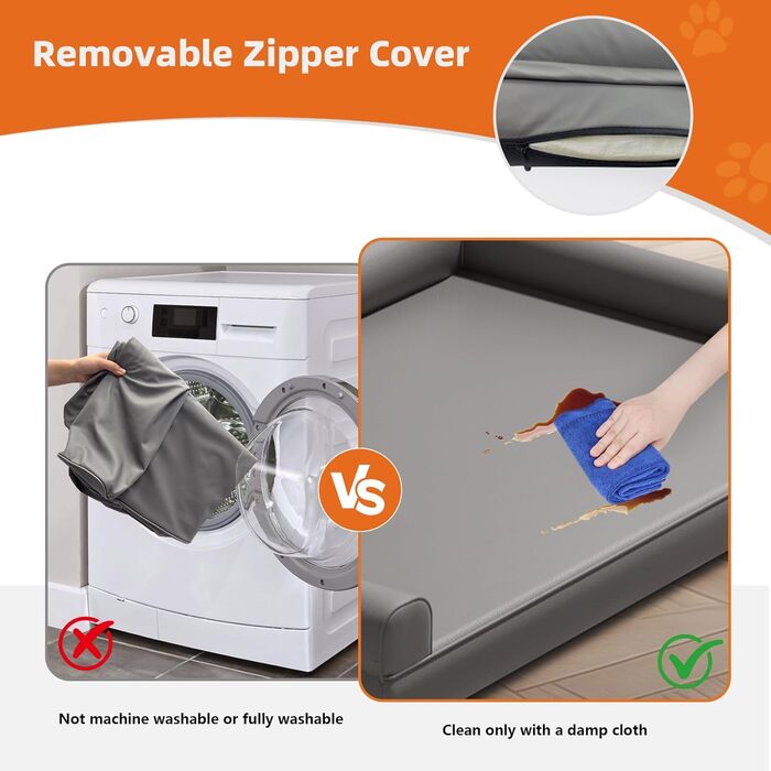 Ортопедичне ліжко для тварин BingoPaw 80 x 60 см, сіре - для собак та котів