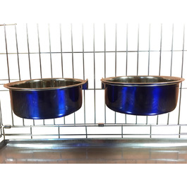 Миски для собак Ellie-Bo, 2 шт., блакитні, 2.0L, великі, для транспорту, клітки, вольєру