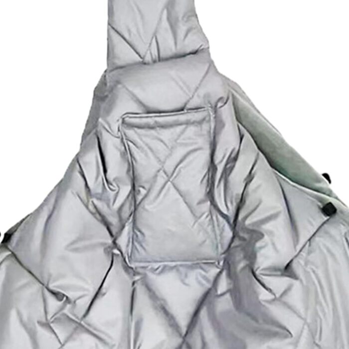 Сумка-переноска для собак та котів, зимова, з м'яким ременем, через плече, для маленьких тварин (Світло-сіра)