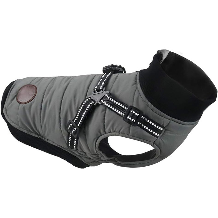 Водонепроникний теплий одяг для собак з інтегрованою шлейкою: куртка, жилет з утеплювачем для малих та середніх собак