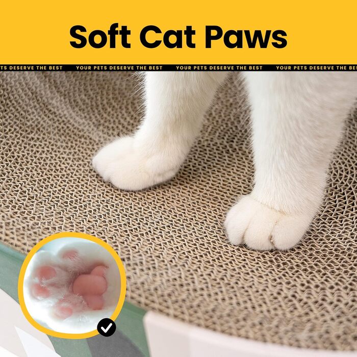 Кігтеточки для котів Conlun 2 в 1: овальні, з мискою та гніздом. З гофрокартону, для лежання та точіння кігтів. Розмір 43x33x10 см