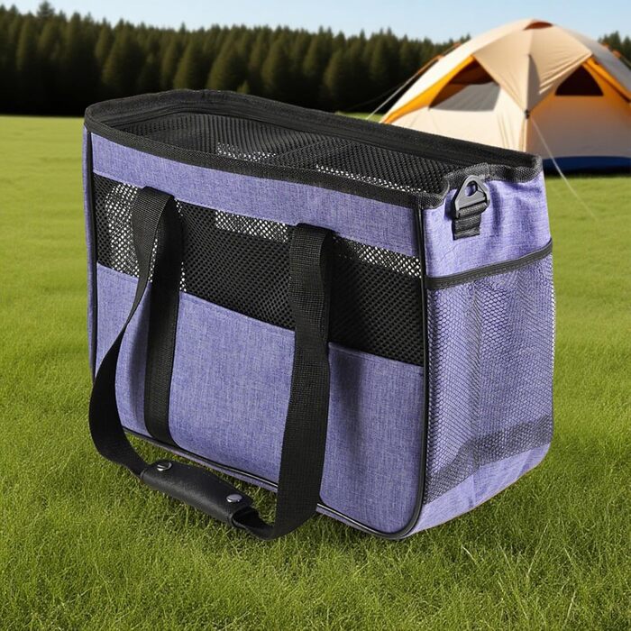 Сумка-переноска для собак маленьких порід | Сумка для подорожей та активного відпочинку – безпечний перенос тварин на плечі, для відпочинку, кемпінгу, подорожей, пікніків та прогулянок (фіолетовий)