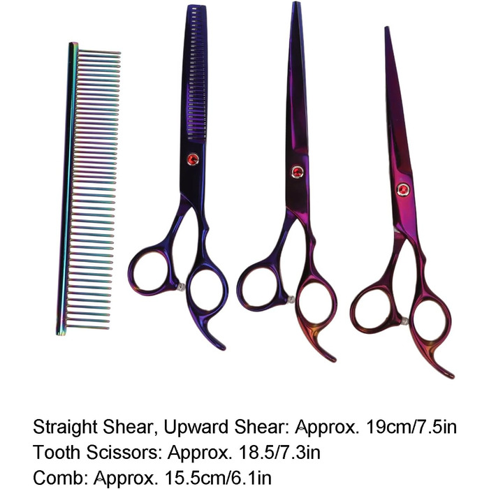 Професійний набір ножиць для грумінгу собак, 5 шт., 17.8 см, нержавіюча сталь