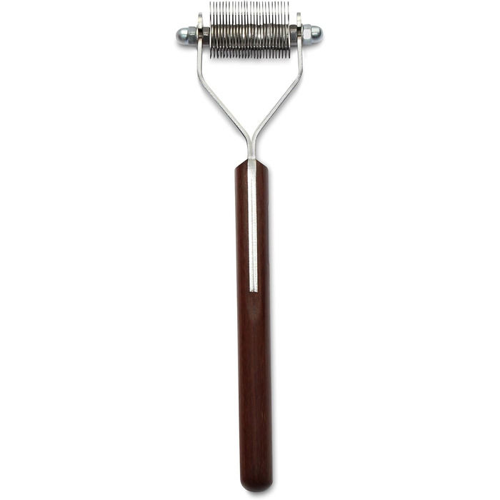 Інструмент для видалення підшерстка Mars Coat King Original для собак та котів, нержавіюча сталь з дерев'яною ручкою, Німеччина, 16/26 лез, для маленьких та середніх порід
