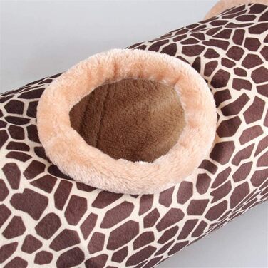 Туннель-іграшка для котів DHGTEP, складний, з оглядовим вікном, коричневий