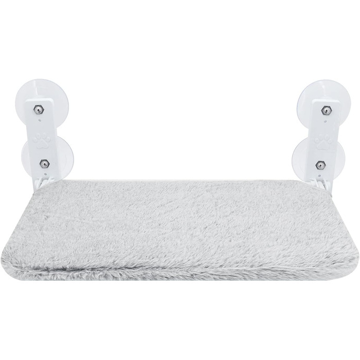 Кріплення для кота на вікно Gearific, гамак з 4 присосками, міцний каркас, дихаюча сітка, сірий, 45 x 30 см