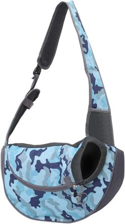 Сумка-переноска для собак і котів, блакизне камуфляжне забарвлення, до 2.5 кг