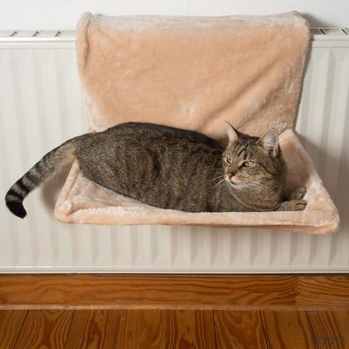 Ліжко для кота на радіатор Yumi, 49x37x24 см, бежеве