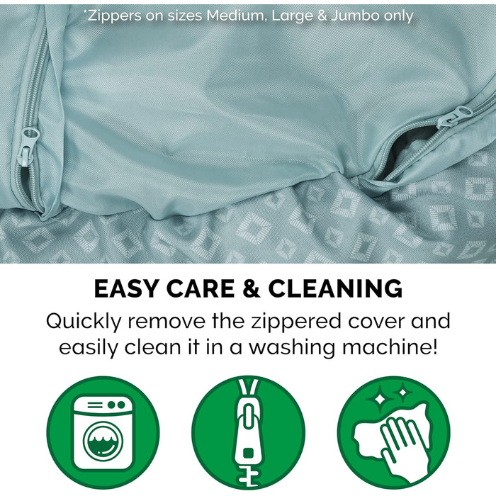 Ляжка для собак Furhaven з піною з пам'яті, для великих собак, знімний водостійкий чохол, до 81,6 кг, ультра м'яка штучна овчина та люкс велюр, контурна матрацна поверхня, XXL (Donut Bed, 58x58x23 см, Aqua)