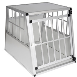Алюмінієва транспортна клітка для великих собак EUGAD XL 85x69x65 см – для Хаскі, Самоїда, Веймаранера, Бордер-колі, Чау-чау, Шелті, автоклітка для перевезення