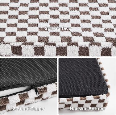 Крісло-ліжко для собак великих порід JOEJOY, ортопедичне, знімний, пральний чохол, плюшеве, сучасне, з піною Memory Foam, 106.7 x 71.1 см