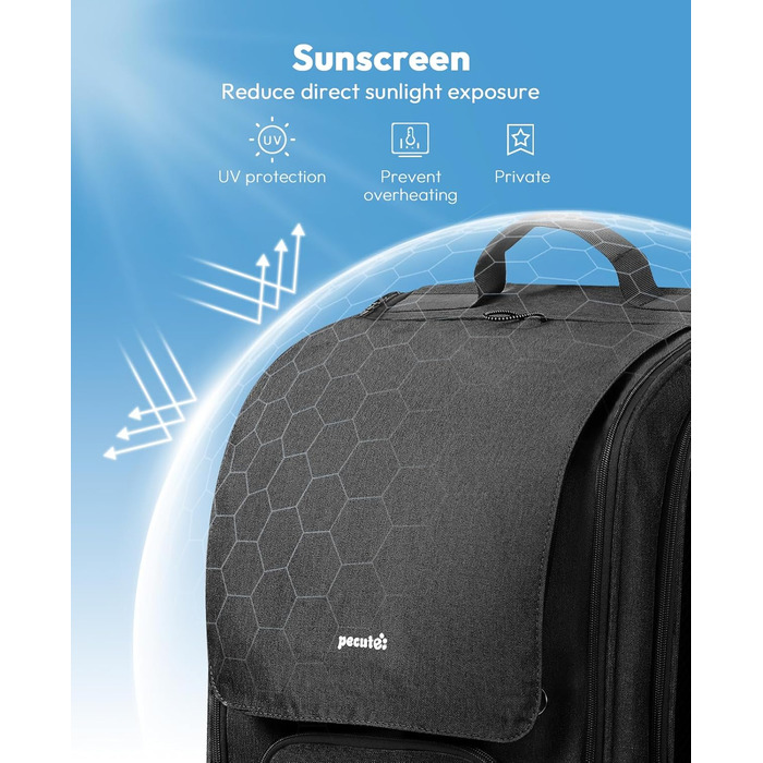 Рюкзак для кота Pecute з сіткою, чорний, великий: зручний та дихаючий для перевезення тварин