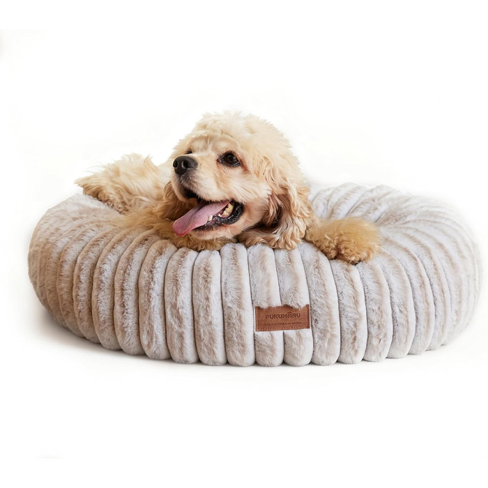 Ортопедичне ліжко для собак та котів FUKUMARU, 76x76x18 см, знімний чохол, сучасний дизайн з градієнтом