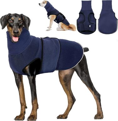 Заспокійливий жилет для собак та котів з навушниками, що приглушують звук, з світловідбиваючими смугами, зелений армійський (XL, блакитний океан)