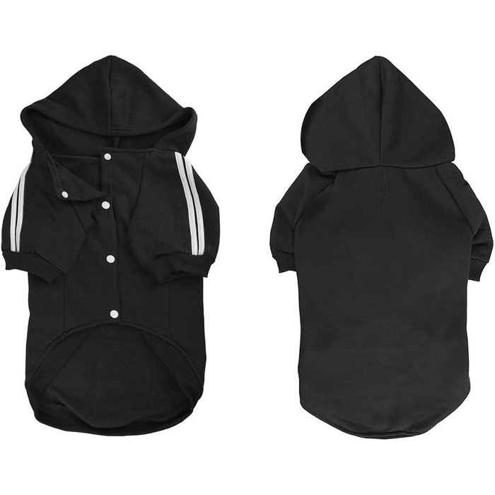 Теплий пуловер для собак NAMSAN — зимовий одяг для великих собак, чорний (2XL)