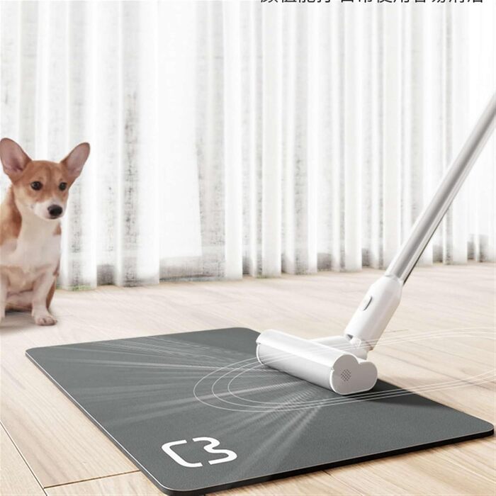 Підкладка під миску для собак та котів GIBZ, абсорбуюча, з діоксиду кремнію, неслизька, 45x60 см, темно-сіра