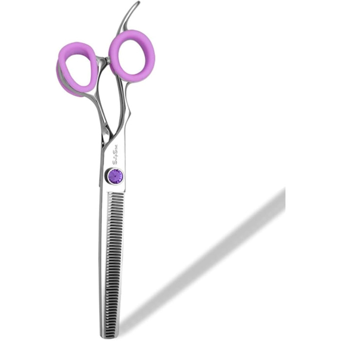 Професійна ножиця для грумінгу собак та котів, 7 дюймів, VG10 сталь, 35% ножиці для розрідження, фіолетовий колір