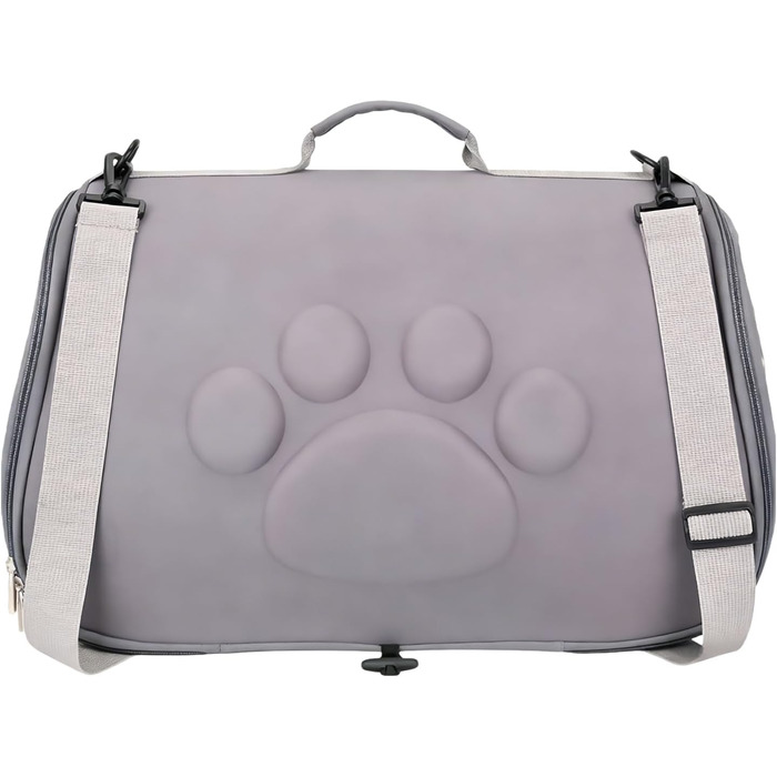 М'яка переноска для котів Shjxi з регульованим плечовим ременем | Переноска для тварин на плечі для подорожей, походів, літаків, кемпінгу, ветеринарних візитів, міста та подорожей (Сірий, M)