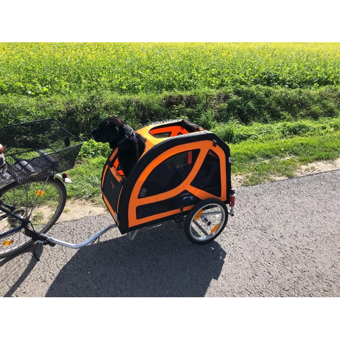 TrendPet DogBus M - велосипедний причіп для собак з алюмінієвим шасі, для середніх та великих собак