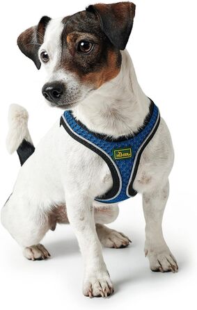 Нашийник для собак HUNTER HILO COMFORT, блакитний, XS-S, легкий, з сітчастого матеріалу, з відбиваючими елементами, для маленьких та середніх собак