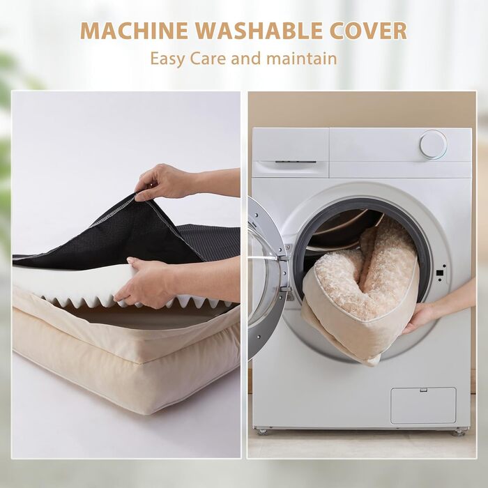 Ортопедичні лежанки для собак великих порід від BFPETHOME, водонепроникні, знімний та пральний чохол, великі лежанки для собак з водонепроникним дном та антиковзною основою, темно-зелені (54.0'L x 36.0'W x 7.5'Th, бежеві)