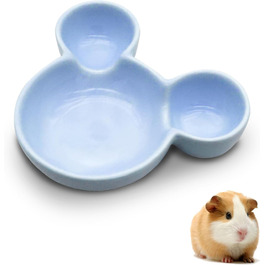 Миска для їжі та води для хом'яків LuckyOpt - мила форма мишки, кераміка, легко миється, для дрібних тварин, їжачок, білка, гризуни, цуцики (фіолетовий)