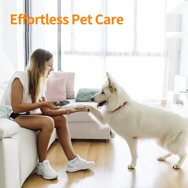 Електричний точило для собачих кігтів Toozey Krallenschleifer: 3 швидкості, LED-підсвітка, для середніх та великих собак (жовтий)