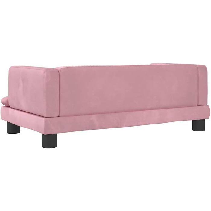 Килимок для собак VidaXL, м'який лежак для тварин, лежанка-софа для маленьких собак, котів, штучна шкіра (80 x 45 x 30 см, Рожевий)