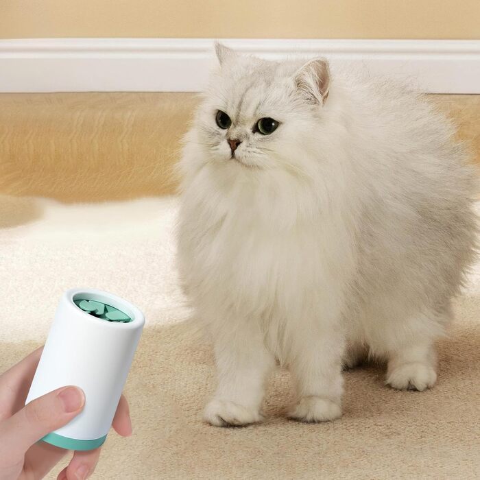 Мийка для лап собак | Пристрій для очищення лап, глибоке очищення, м'яка щітка, ефективне видалення бруду | Зелений, Малий