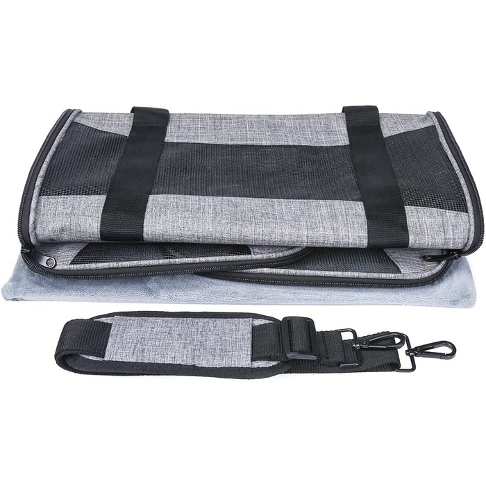 Транспортна сумка для собак та котів GUOCU, сіра, 44x28x28 см, складна, дихаюча