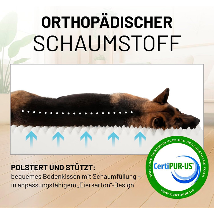 Ортопедичне собаче ліжко Lumaland Outdoor & Indoor | Зручне собаче ліжко-софа 70x60 см - ідеально для маленьких собак | Нековзне дно | Зручна, водонепроникна підстилка для собак Beige S - для дому та вулиці - 70x60 см