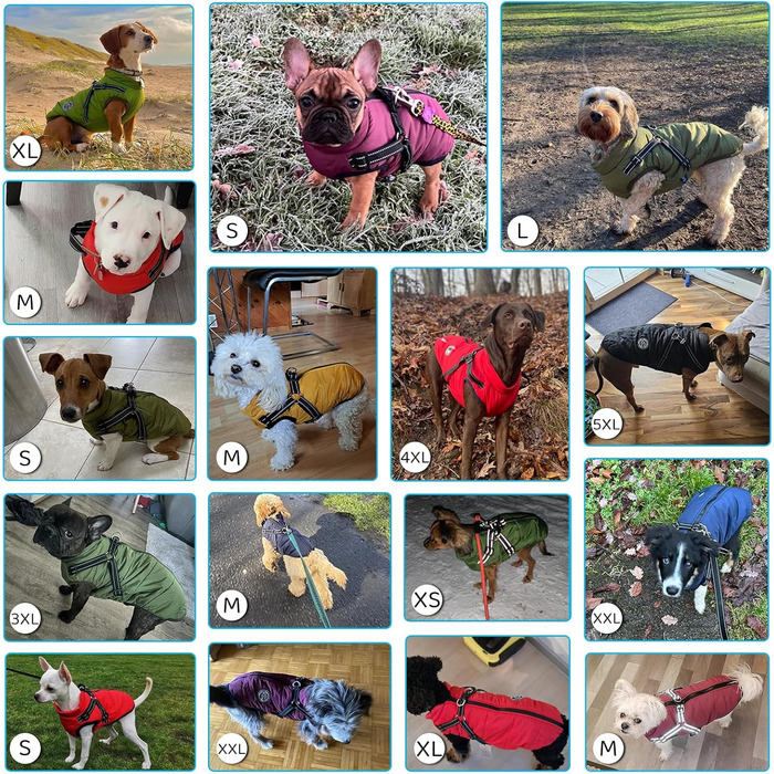 Зимова жилетка для собак - тепла жилетка для собак, курка для собак, одяг для домашніх тварин, для катання на лижах, без рукавів, з підкладкою, з нагрудником, темно-синій, розмір S