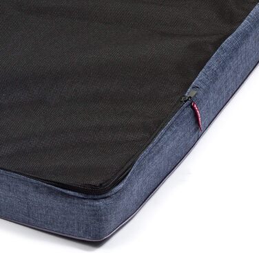 Матрац для собак | 100 x 75 x 6 см | Собаче ліжко, подушка, матрац для великих та маленьких собак | Codura, зручний, стильний, можна прати | Колір: блакитний