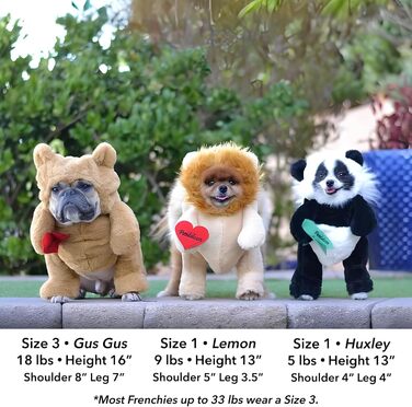 Костюм на Хелловін для собак Pandaloon, панда, розмір 4 (50,8–58,4 см), з руками