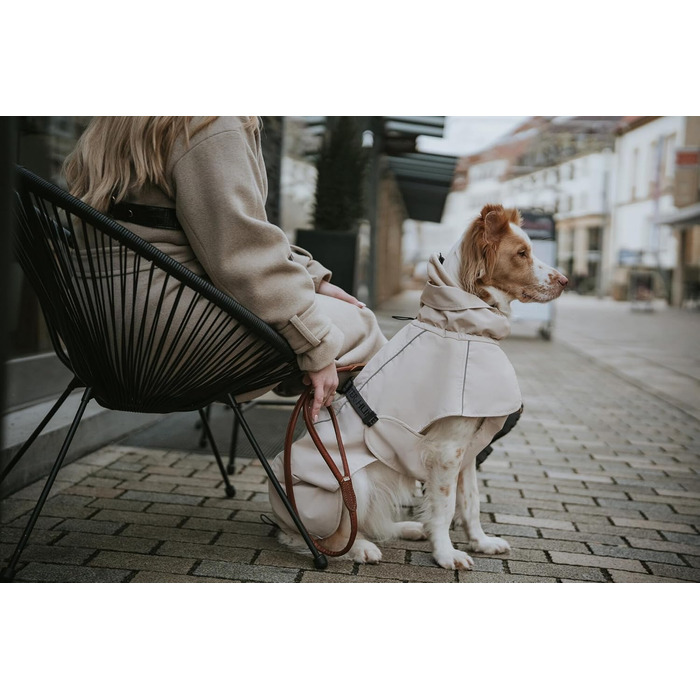 Теплий водонепроникний теплий накидка для собак HUNTER NORDBY, колір кремовий, розмір 55x55