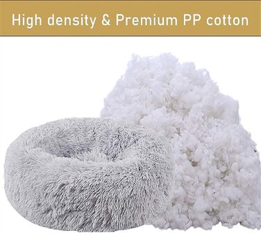 Крісло-ліжко для собак середніх та великих порід, з м'якої бавовни, ортопедичне, зняття тривоги, зігріваюче, для дому (120см, сірий)