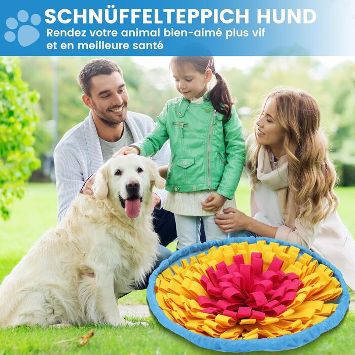 Schnüffelteppich для собак: інтелектуальна килимок-іграшка з антиковзаючою поверхнею. Антистрес, для малих та великих собак (зелений)