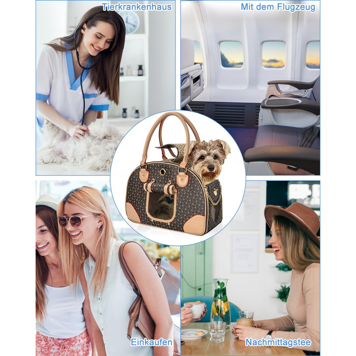 Сумка для собак OUUTMEE, 42 x 18 x 31 см, до 4 кг, для подорожей, переноска для маленьких собак та котів