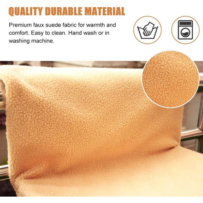 Кішечкове ліжко-грілка з металевим каркасом, миється, для котів та собак до 5 кг, бежеве