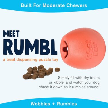 Іграшка для собак WestPaw Echo Rumbl L, помаранчева, 10 см