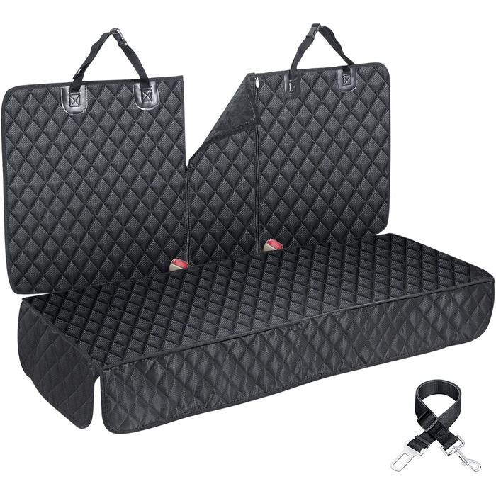 Водонепроникна накидка для автосидіння ISOFIX ANOSOSPECIAL XL, захисна накидка для заднього сидіння авто для собак, універсальна для SUV, чорна, стійка до подряпин