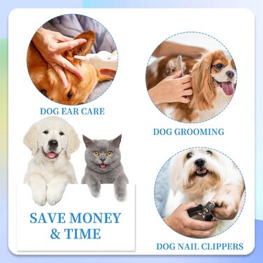 Гамак для грумінгу собак PatiencET з фіксатором, для догляду за дрібними собаками та кішками, з обрізачем нігтів та пилочкою, блакитний (Cerulean S)