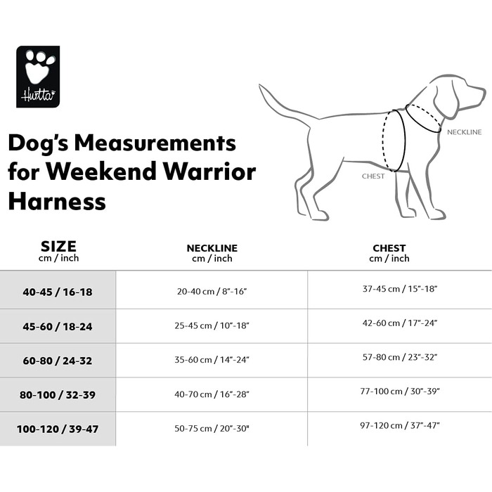 Шлея для собак Hurtta Weekend Warrior, чорна, 80-100 см
