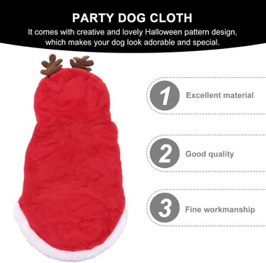 Костюм для собаки/кішки Holibanna на Новий Рік: олень, тепла жилетка, розмір XL