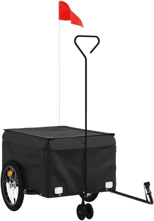 Причіп для велосипеда, 45 кг, з чорного металу, для собак