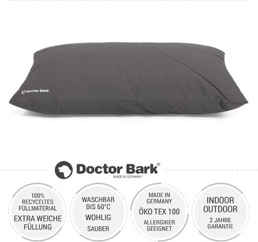 Килимок для собак Doctor Bark Country, великий, сірий, для собак великих порід, миючий, м'який, зручний, GreenLabel (Кілтрі-подушка - L, сірий)