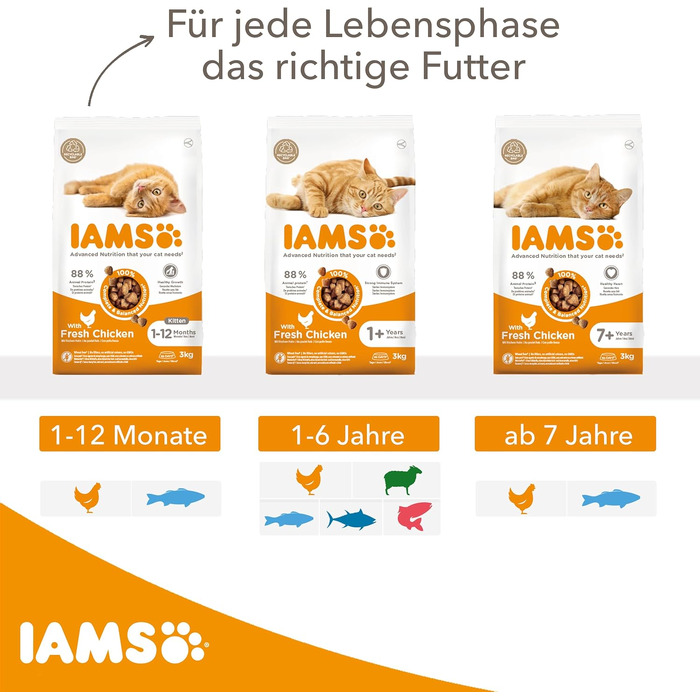 Сухий корм для котів IAMS з куркою для дорослих від 1 до 6 років, 10 кг