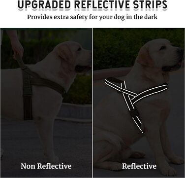 Шлейка для собак, анти-тяга, світловідбиваюча, для середніх та великих собак, регульована, м'яка, дихаюча, для прогулянок та бігу (L) (Style2-M)