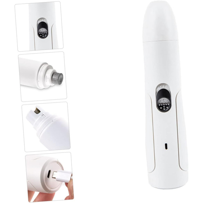 Електричний триммер для нігтів Milisten для собак та котів - тихий та безпечний, USB-зарядка