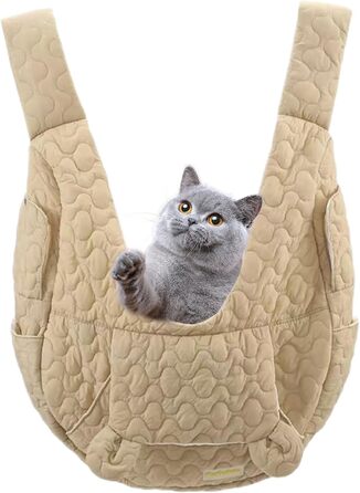 Рюкзак для собак і котів Sghtil: зручний, вентильований, для прогулянок та подорожей (Khaki)